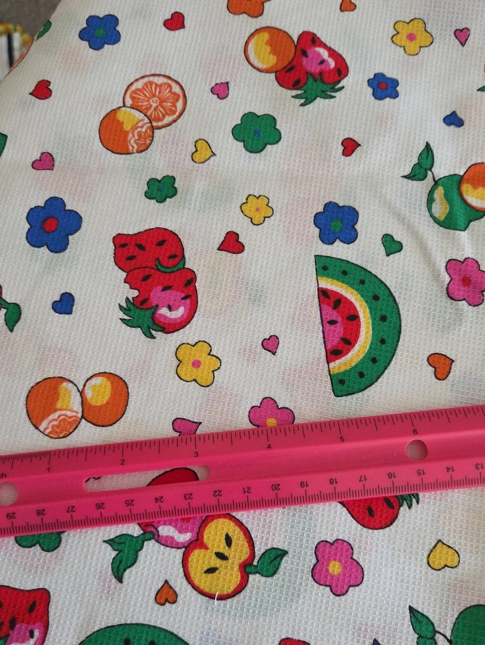 Super Rare Vintage Waffle Weave Summer Craft Quilt Sewing Cotton Fabric 2.1yds